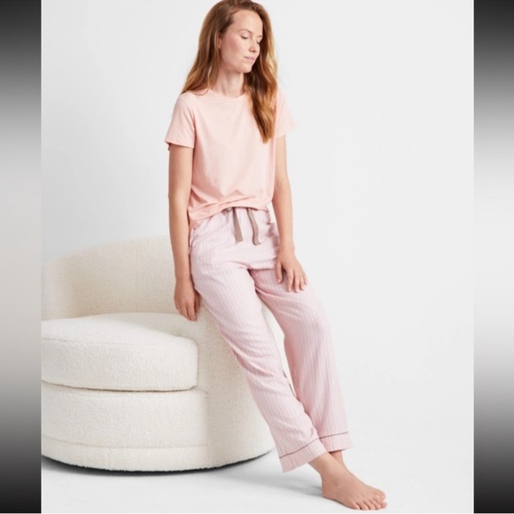 State of Day Pink Stripe Flannel Pajama Pants NWT Size L - Picture 2 of 6